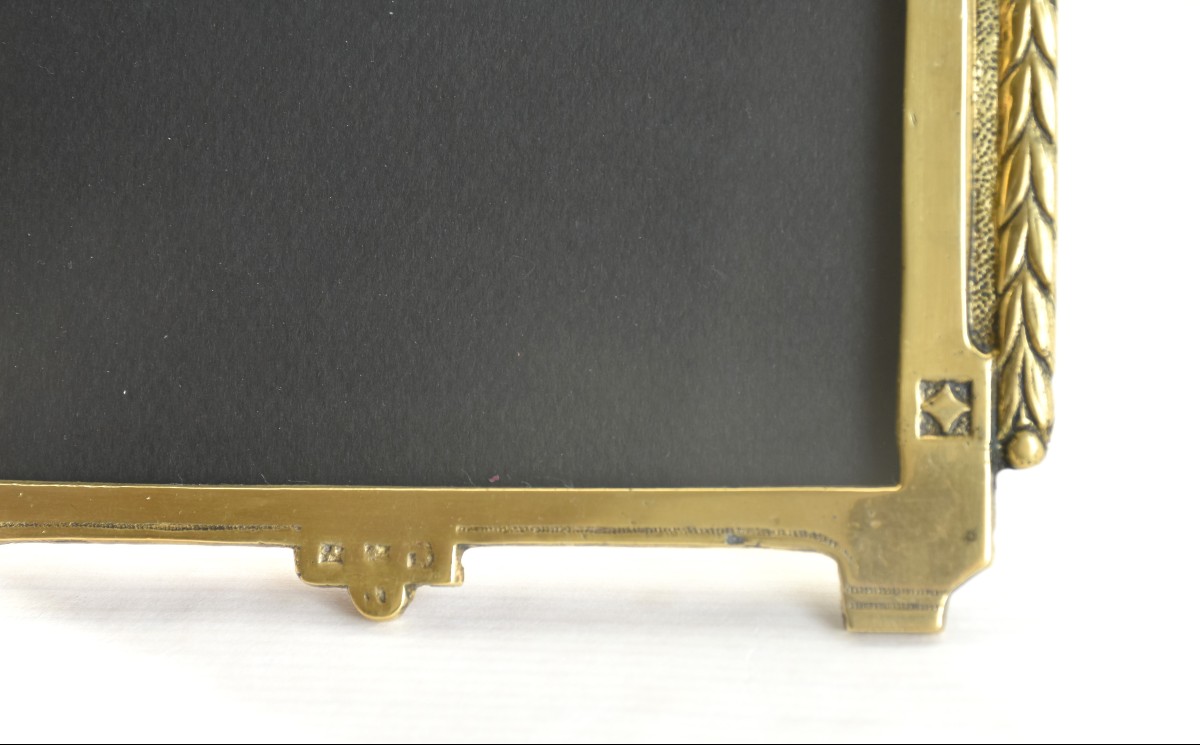 Cadre photo de table en laiton – Art Déco, vers 1930-photo-3