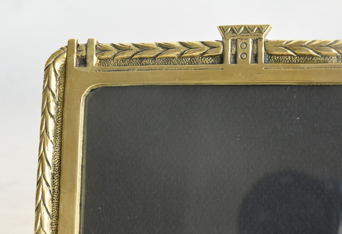 Cadre photo de table en laiton – Art Déco, vers 1930-photo-4