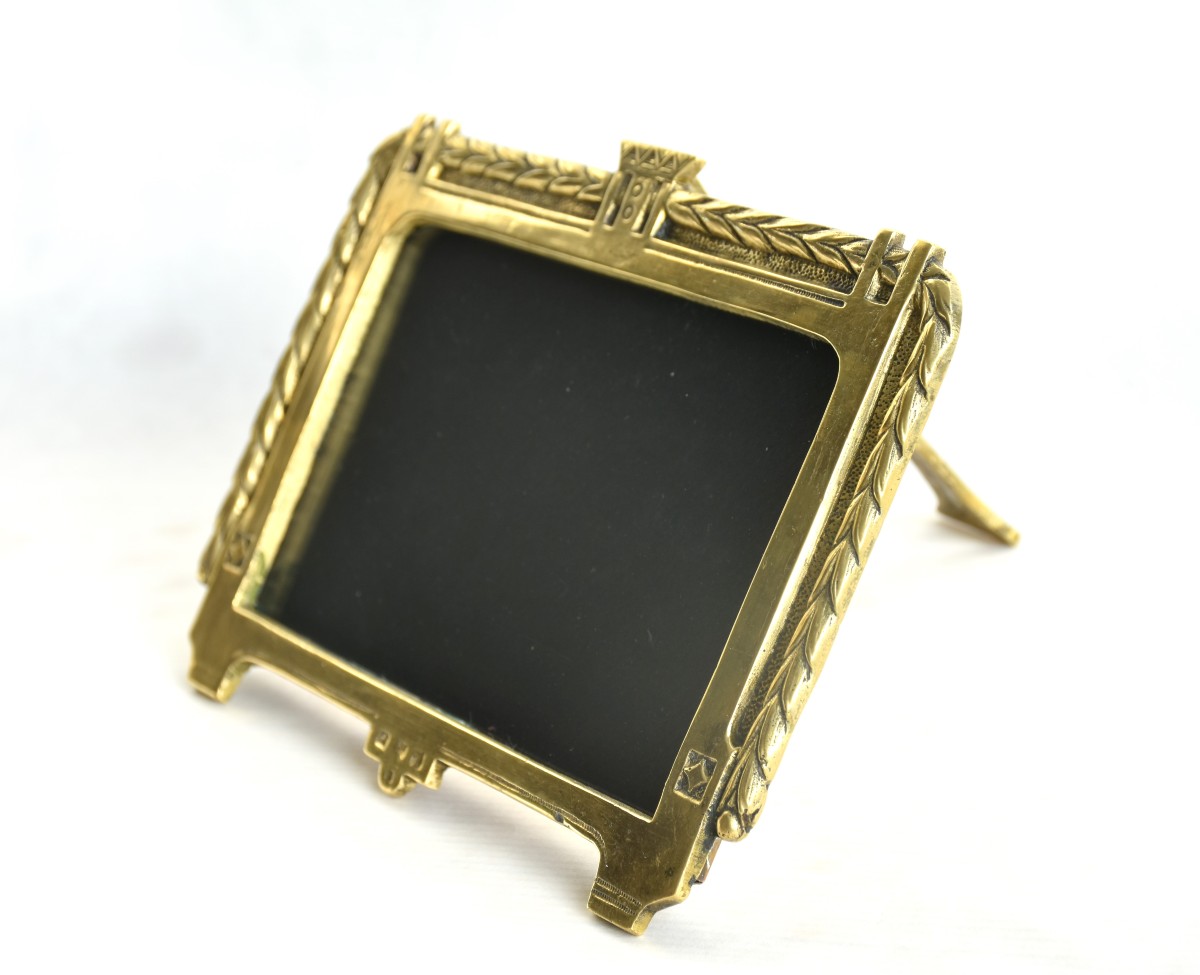 Cadre photo de table en laiton – Art Déco, vers 1930