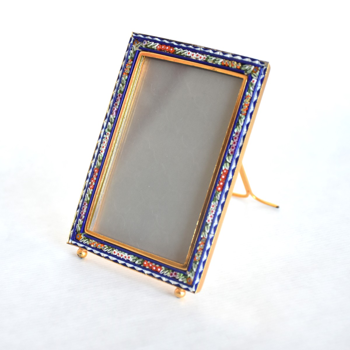 Photo Frame In Floral Micromosaic – Venetian Work-photo-2