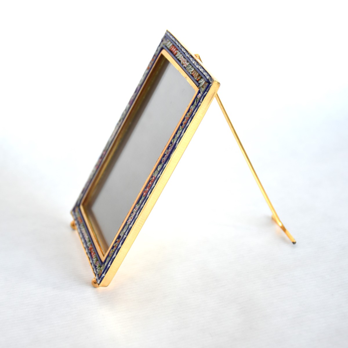 Photo Frame In Floral Micromosaic – Venetian Work-photo-3