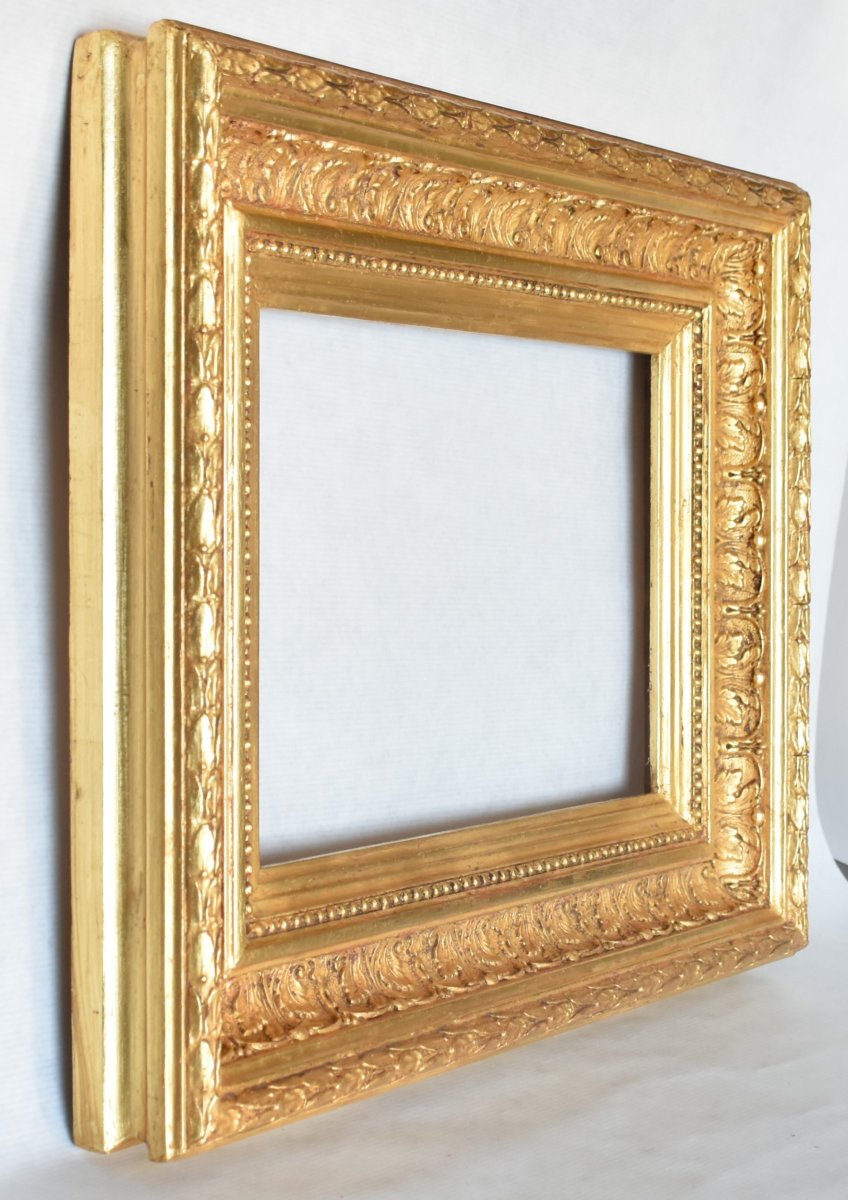 Cadre ancien en bois sculpté et doré – XIXe siècle-photo-2