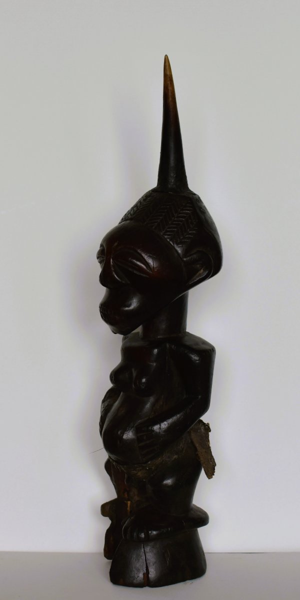 Ancient Songye Nkishi Fetish - Female Power Figure - Congo Drc-photo-2