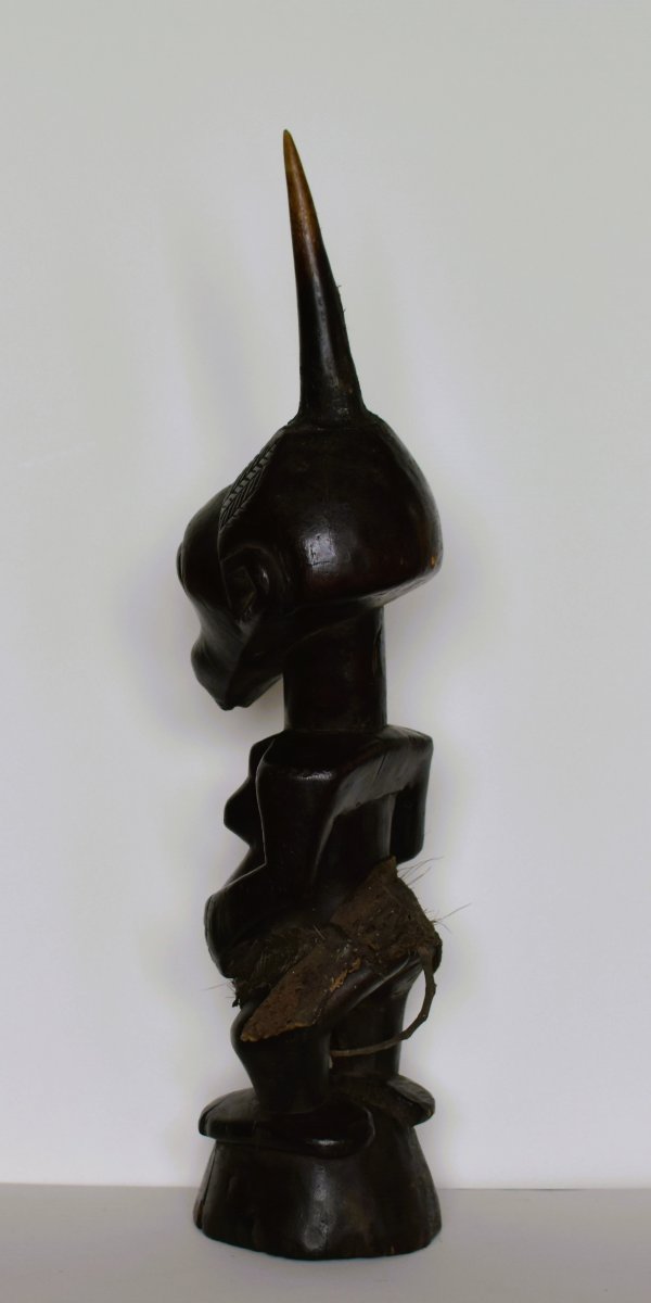 Ancient Songye Nkishi Fetish - Female Power Figure - Congo Drc-photo-3