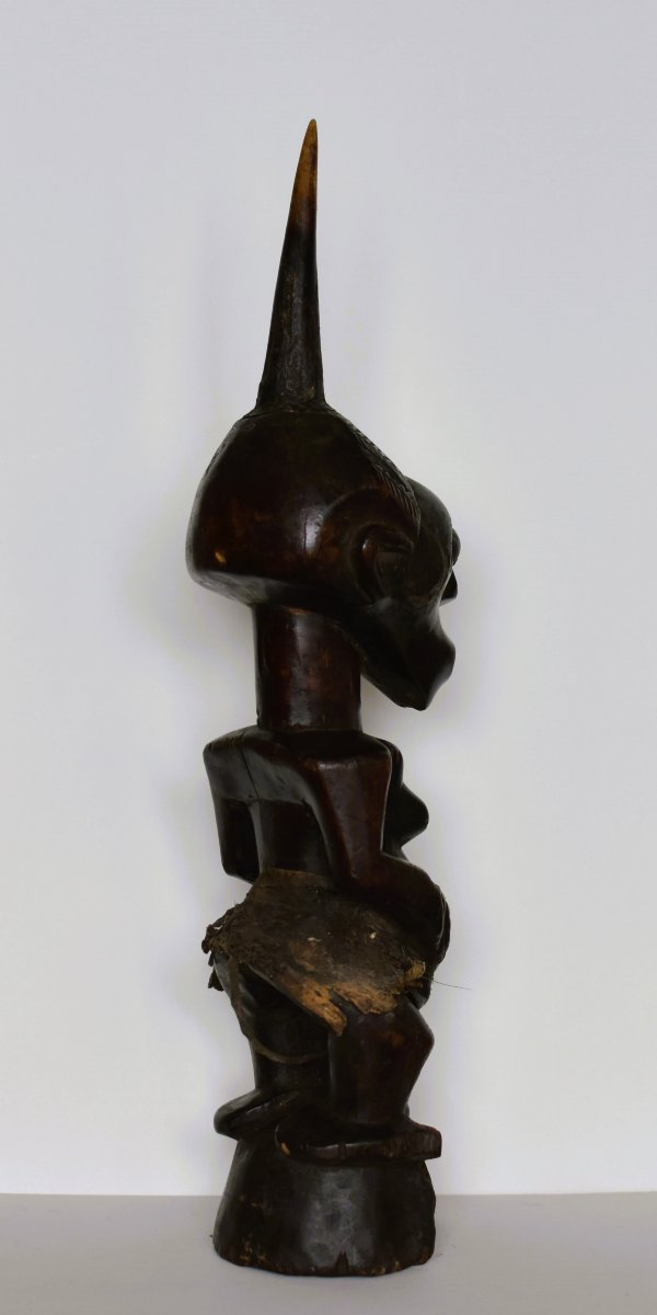 Ancient Songye Nkishi Fetish - Female Power Figure - Congo Drc-photo-1