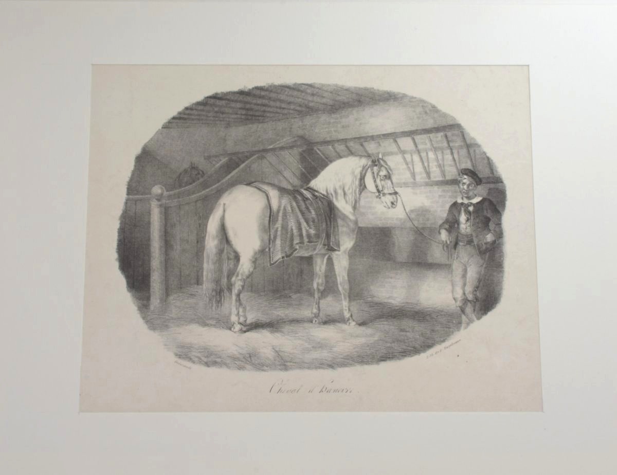 Théodore Géricault (1791–1824) – Hanoverian Horse – Original Lithograph, 1822