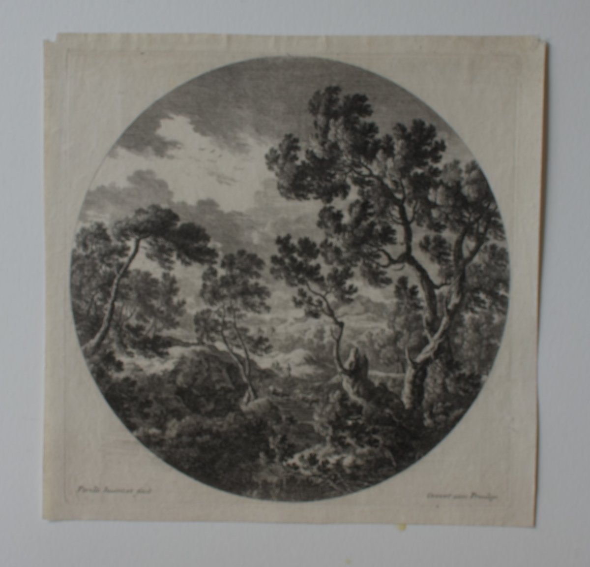 Gabriel Perelle (vernon 1603 – Paris 1677) -  Large Circular Landscape With Shepherds-photo-2