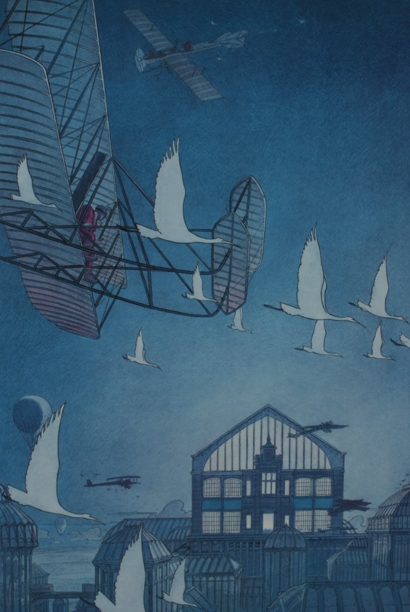 François Schuiten (1956) - Artiste belge - Sérigraphie originale signée et numérotée