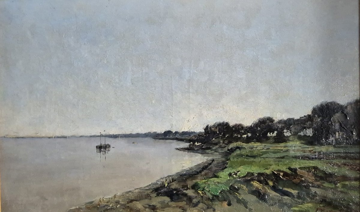 Louise Héger (1839–1933) – By The Lake – 1884 - Belgian Painter-photo-3