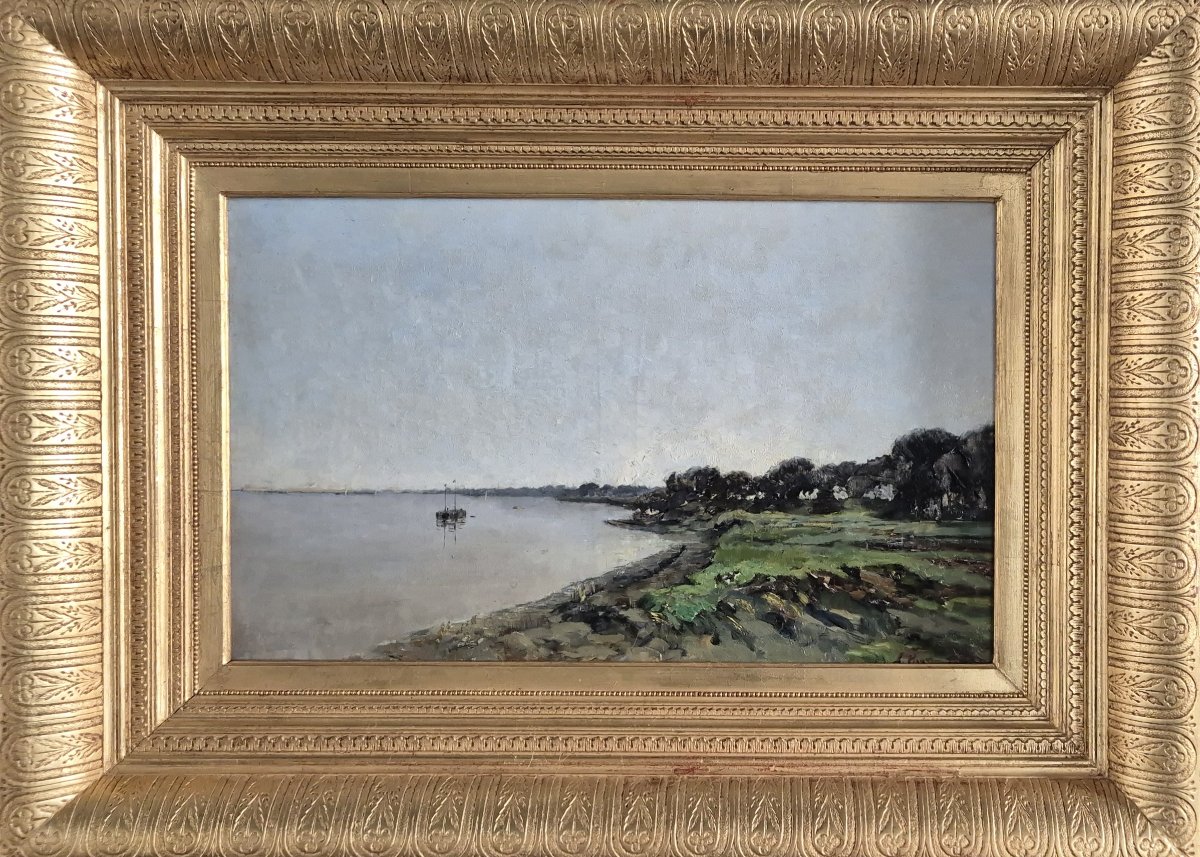 Louise Héger (1839–1933) – By The Lake – 1884 - Belgian Painter
