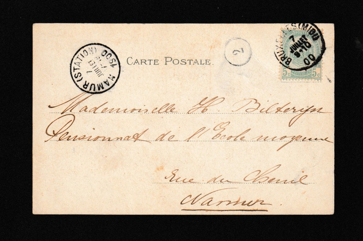 Raphaël Kirchner – 4 cartes postales Art nouveau « All Heil », cyclistes, 1900-photo-3