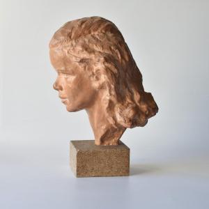 Terracotta Head - Sersté Paul (1910-2000)