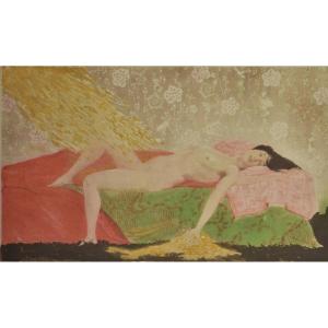 Lunois Alexandre (1863-1916) - Color Lithograph - Danaé (1894)