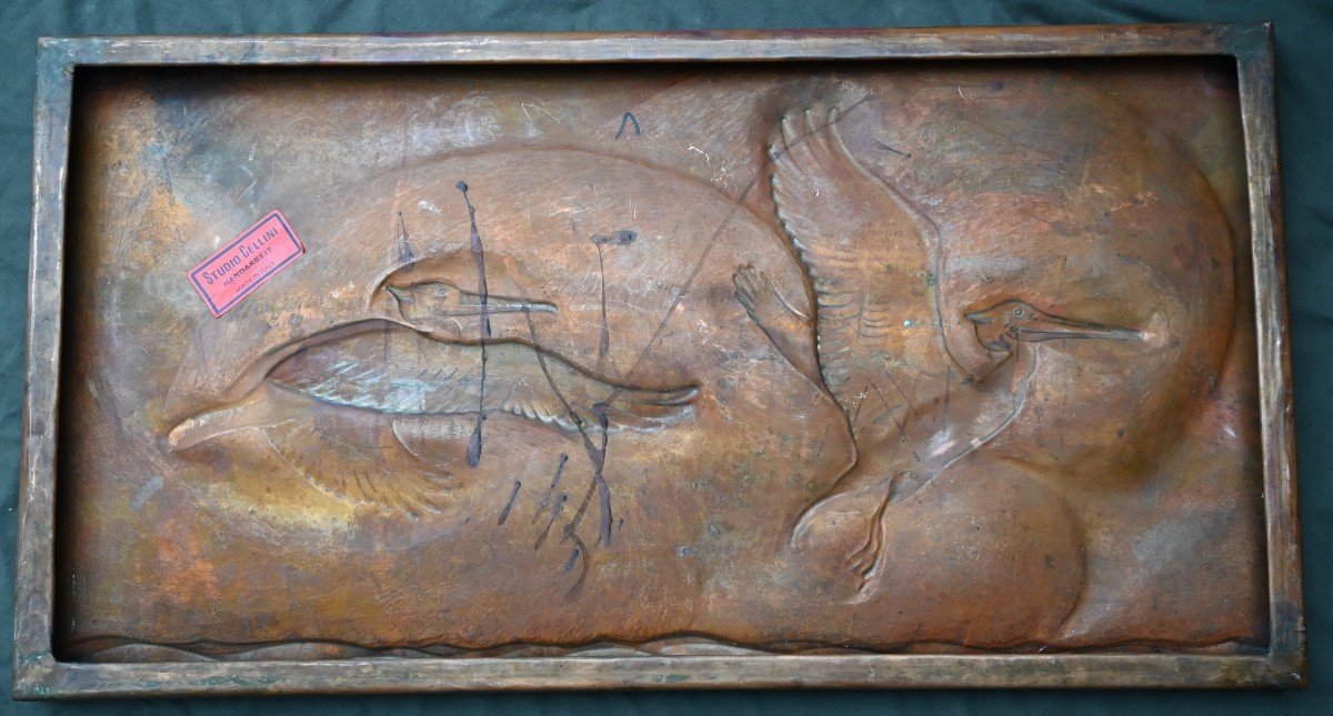 Italian Copper Wall Panel From Studio Cellini, 1950s-photo-2