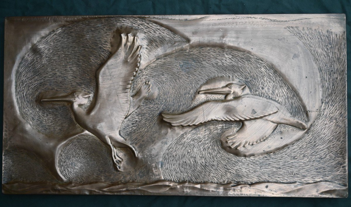 Italian Copper Wall Panel From Studio Cellini, 1950s