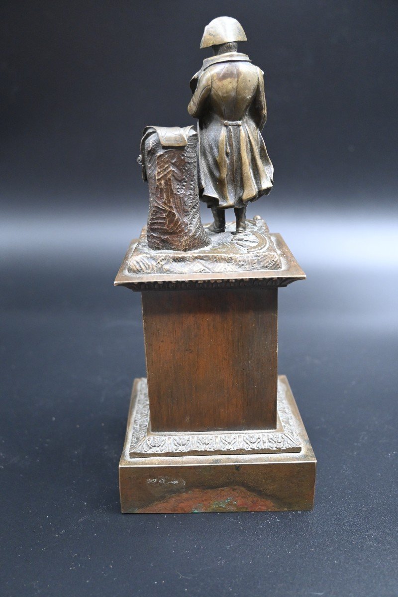 Statue En Bronze Antique Du XIXe Siècle De Napoléon Bonaparte-photo-1