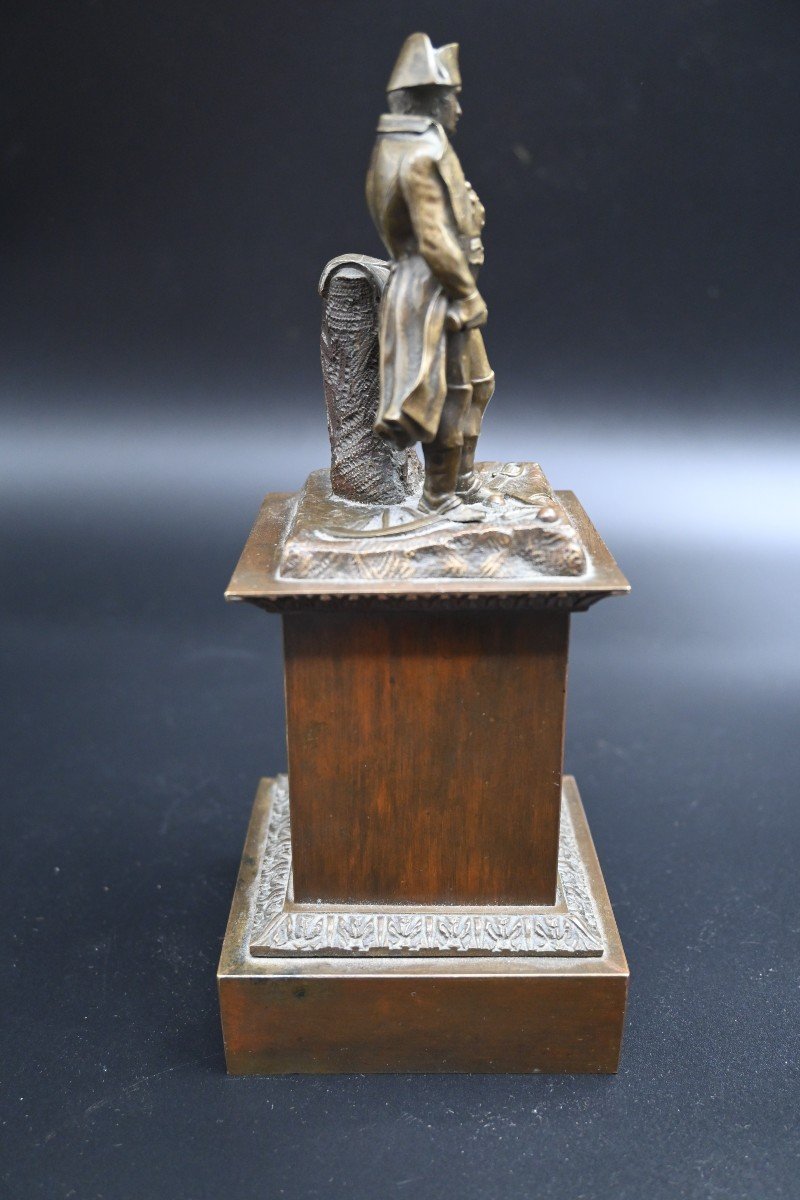 Statue En Bronze Antique Du XIXe Siècle De Napoléon Bonaparte-photo-2