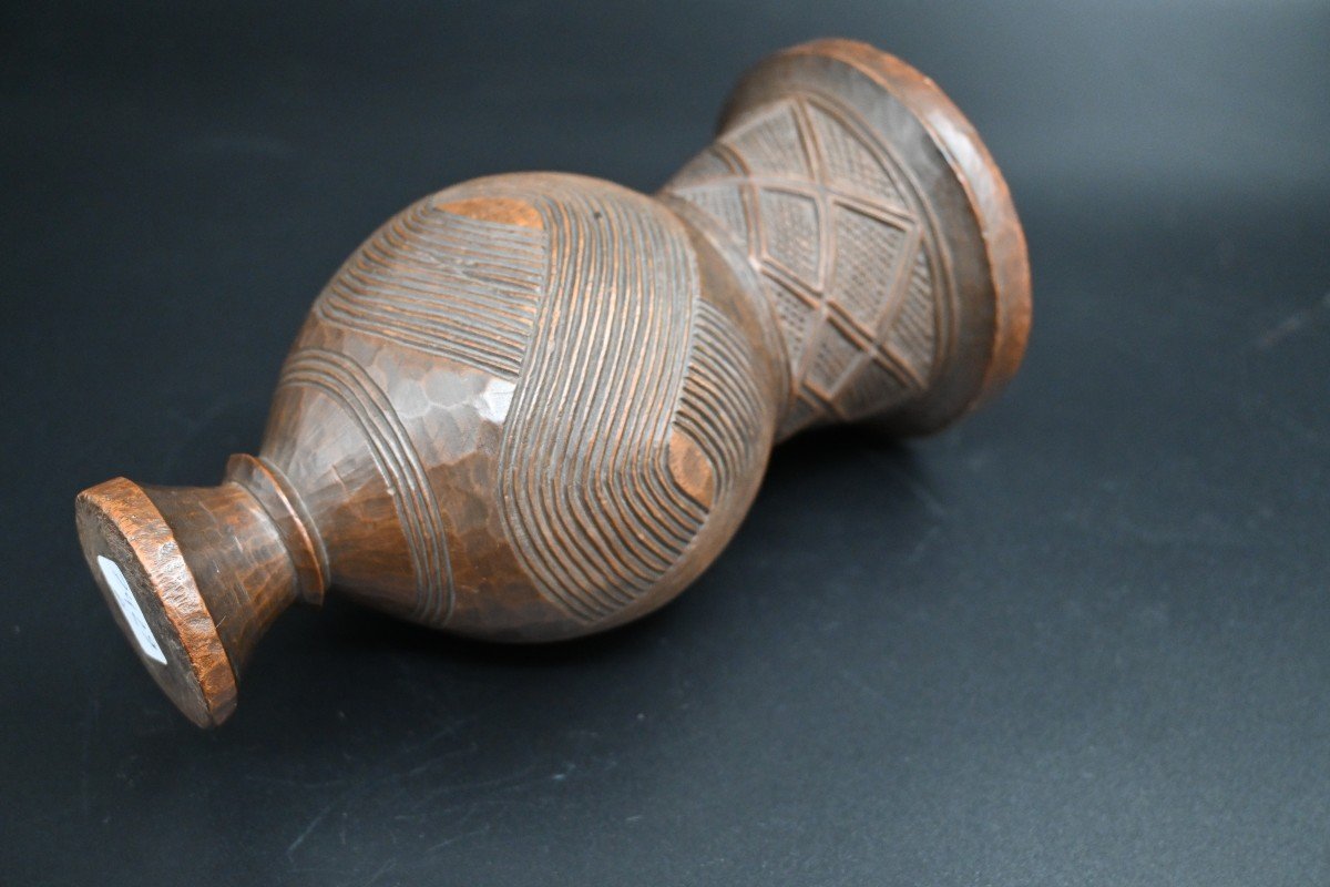 African Wooden Cup Kingdom Of Kuba, Dr Congo-photo-1