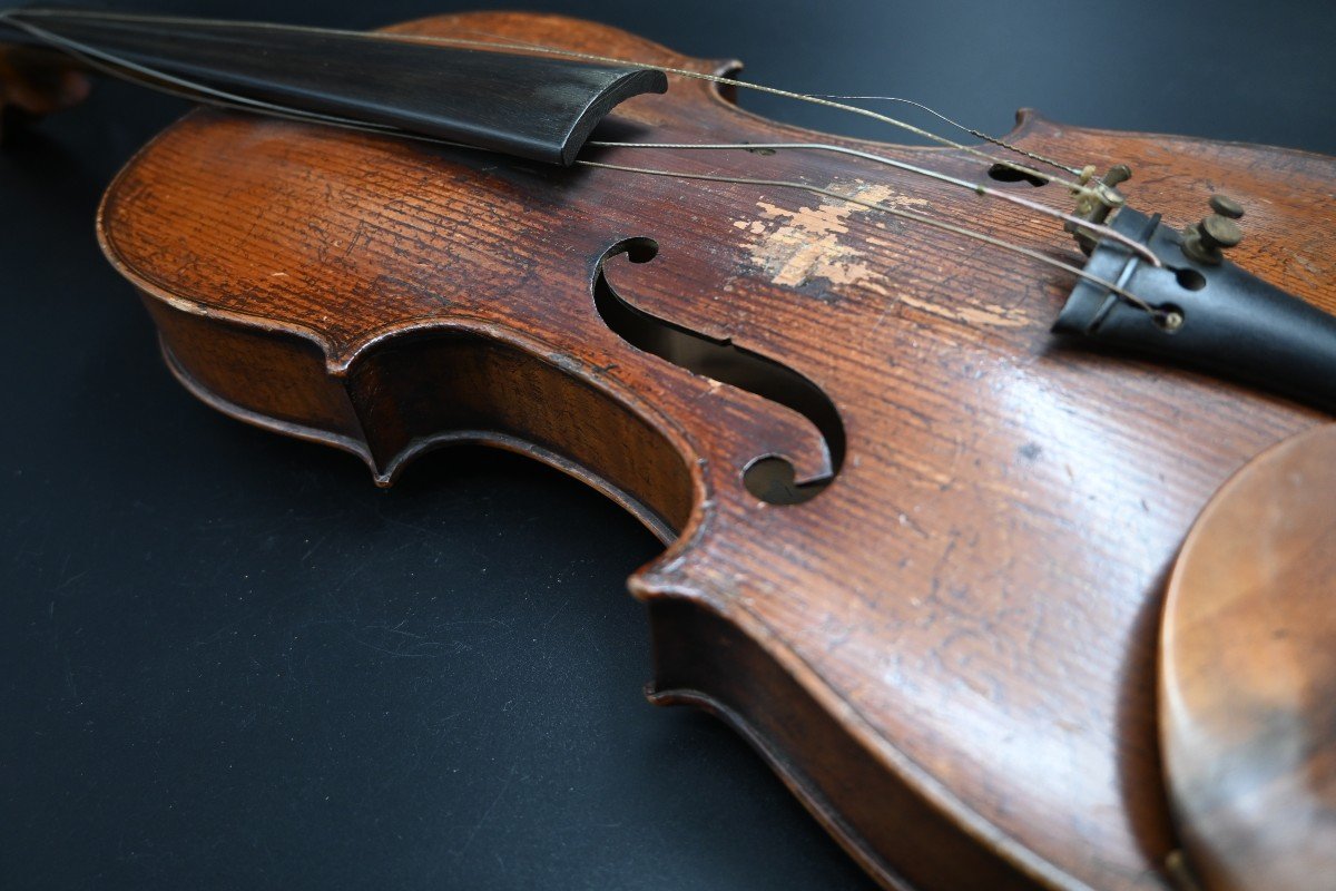 Old Violin From "pillemont Francois" 1758-1830, Late 18th Century-photo-3