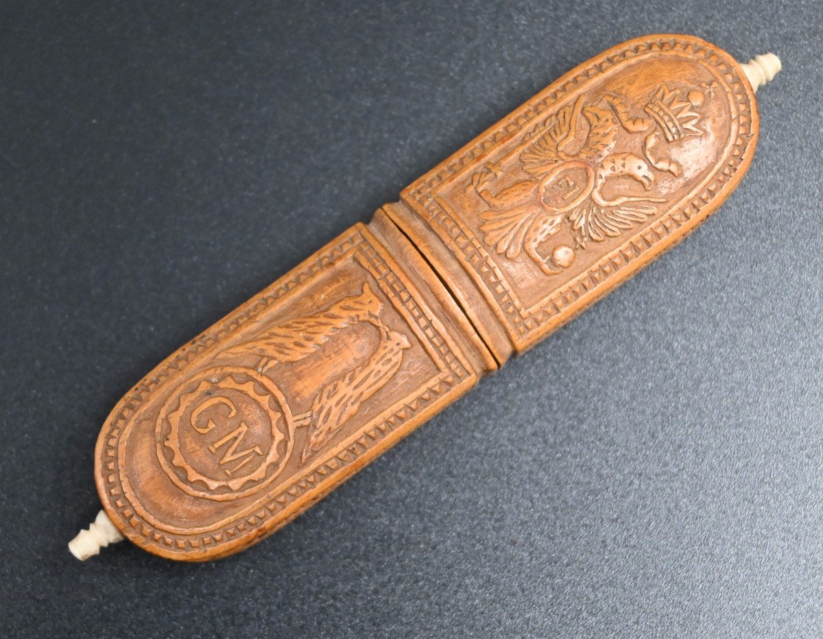 Nineteenth Century Carved Boxwood Needle Case