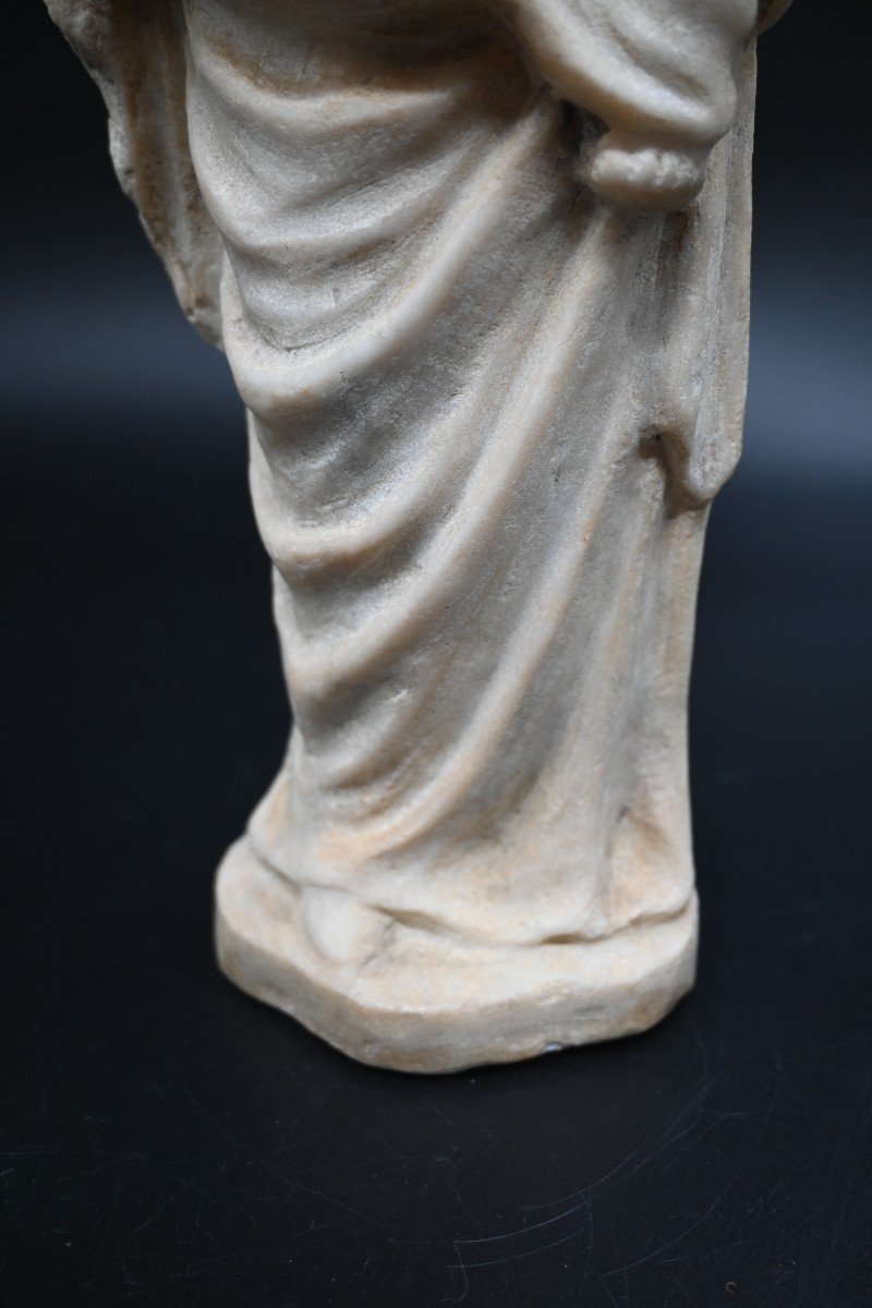 Virgin And Child In Marble Renaissance Period-photo-2