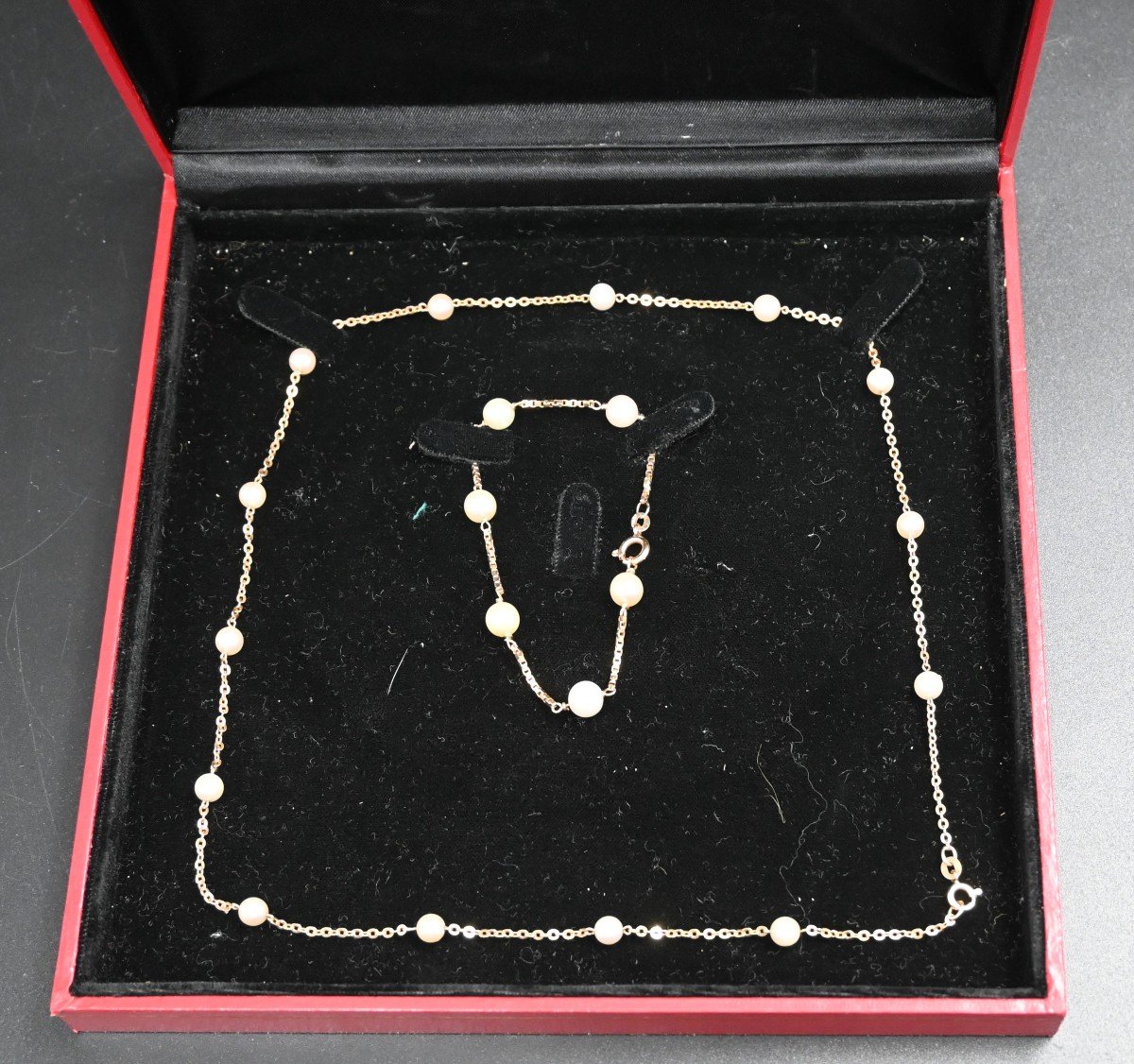 Necklace With 18k Gold Bracelet With Pearls-photo-2
