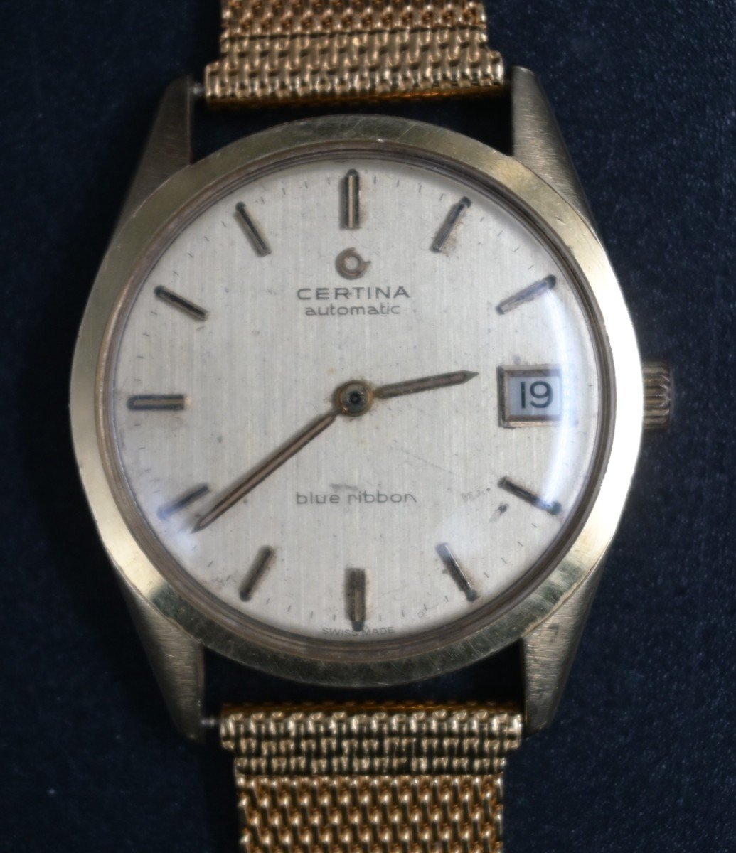 Certina 18k gold watch sale