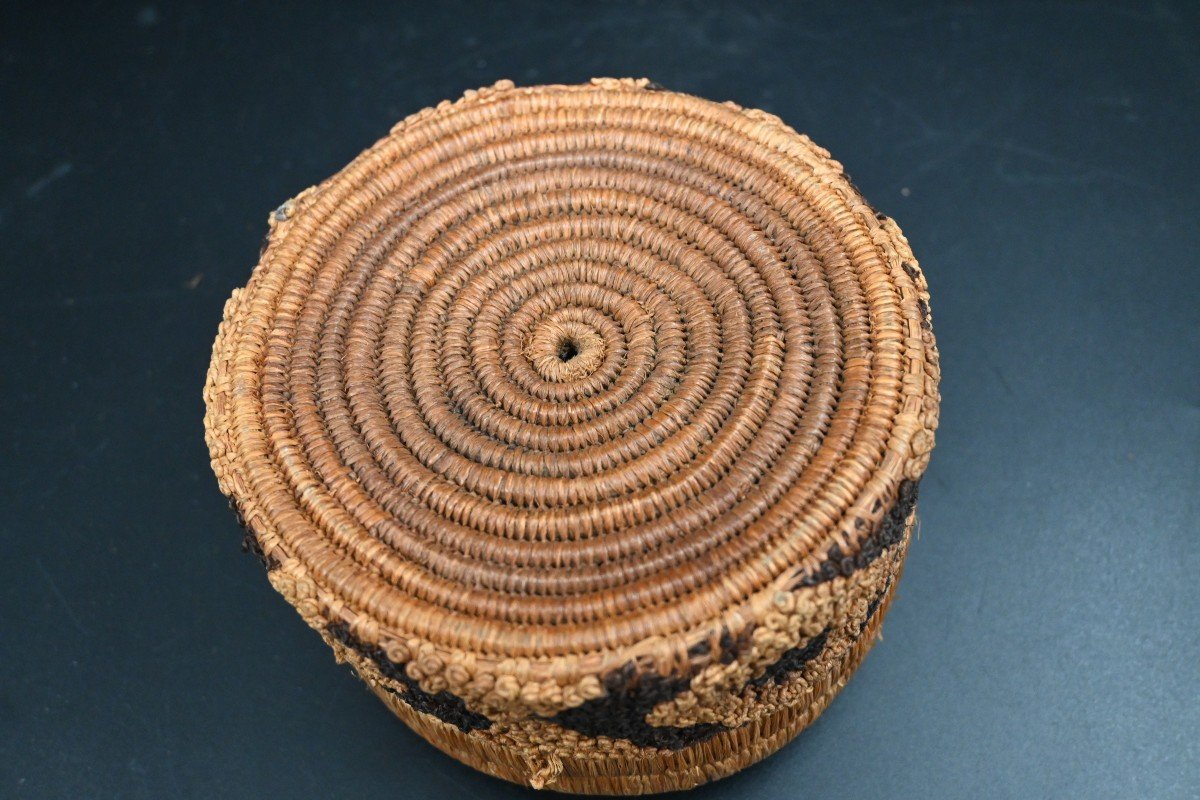 Rare Panier Kuba Bushongo, Rd Congo-photo-4