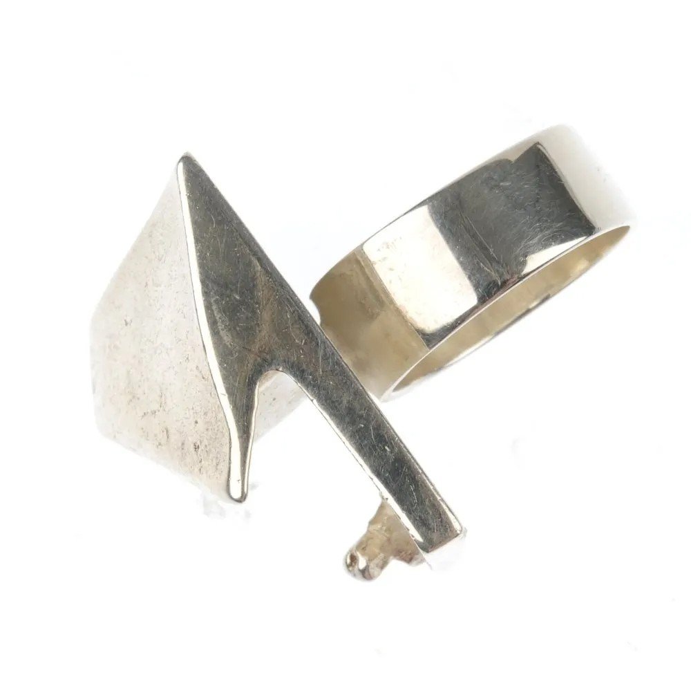 Lapponia By Bjorn Weckstrom - A 'space Series' Silver Ring-photo-2