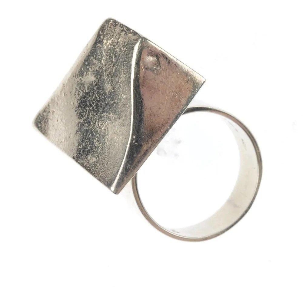 Lapponia By Bjorn Weckstrom - A 'space Series' Silver Ring-photo-3