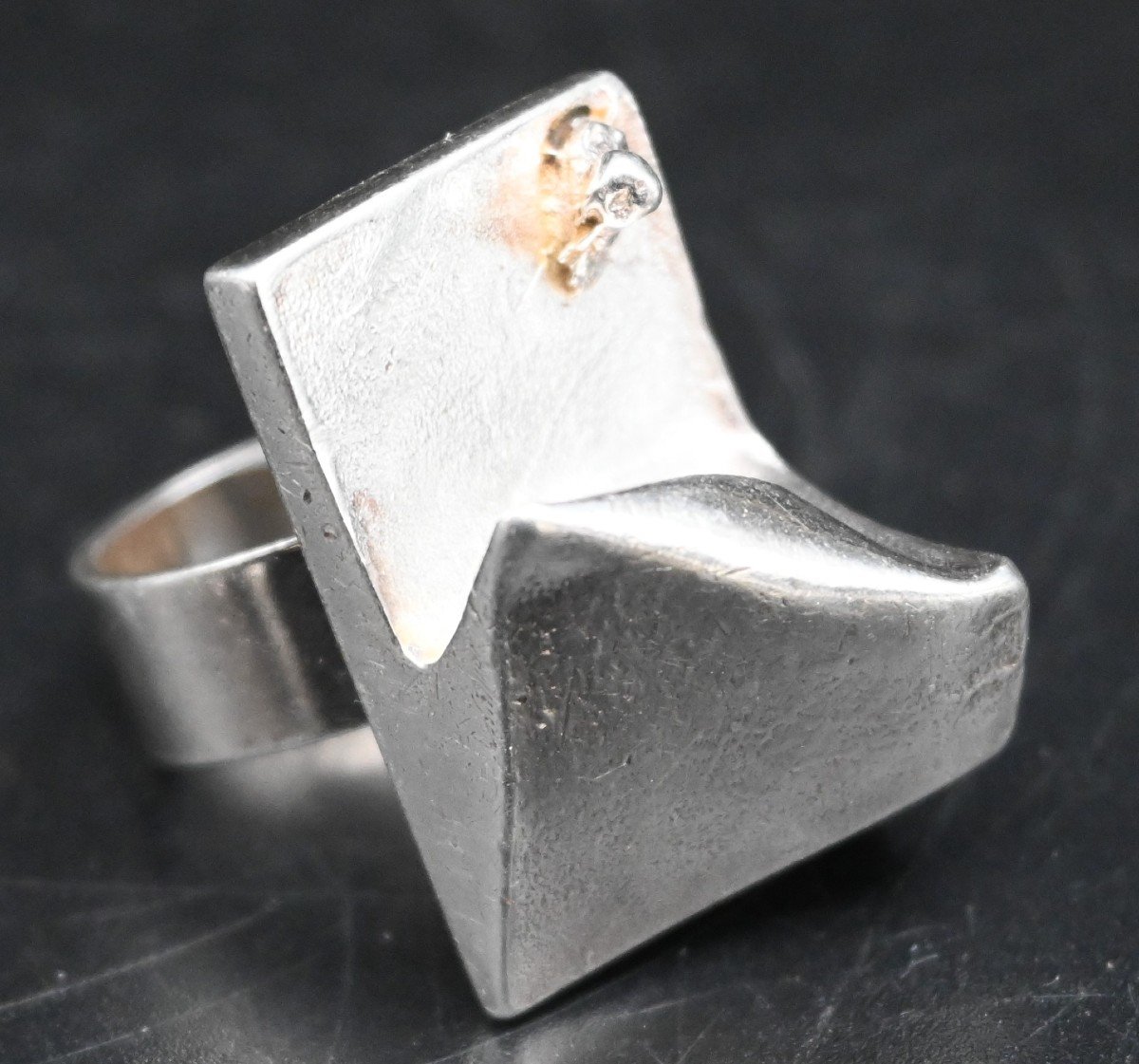 Lapponia By Bjorn Weckstrom - A 'space Series' Silver Ring-photo-1