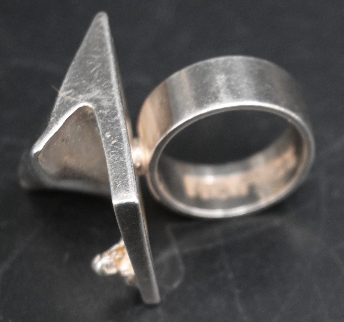 Lapponia By Bjorn Weckstrom - A 'space Series' Silver Ring-photo-3