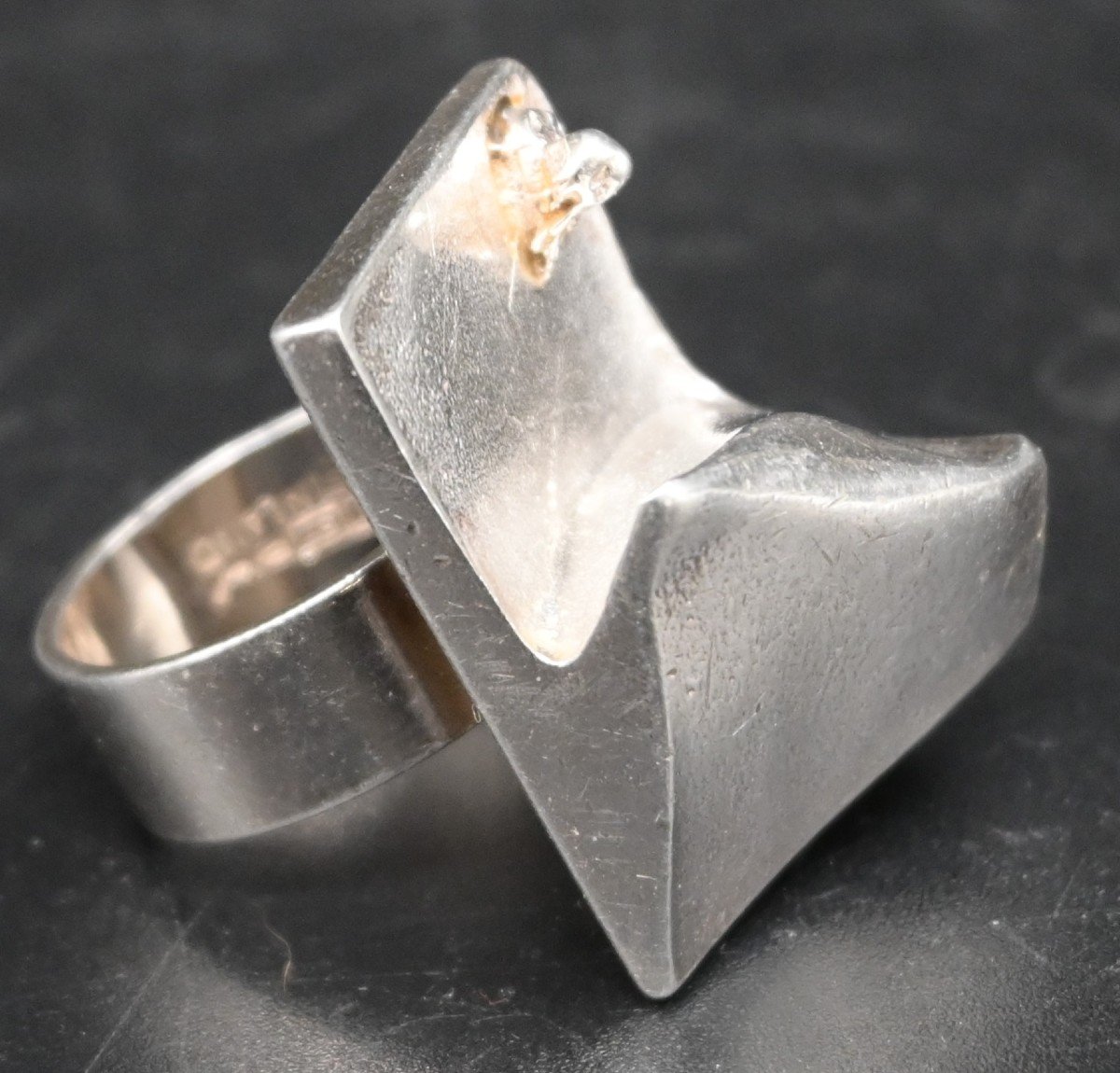 Lapponia By Bjorn Weckstrom - A 'space Series' Silver Ring-photo-6