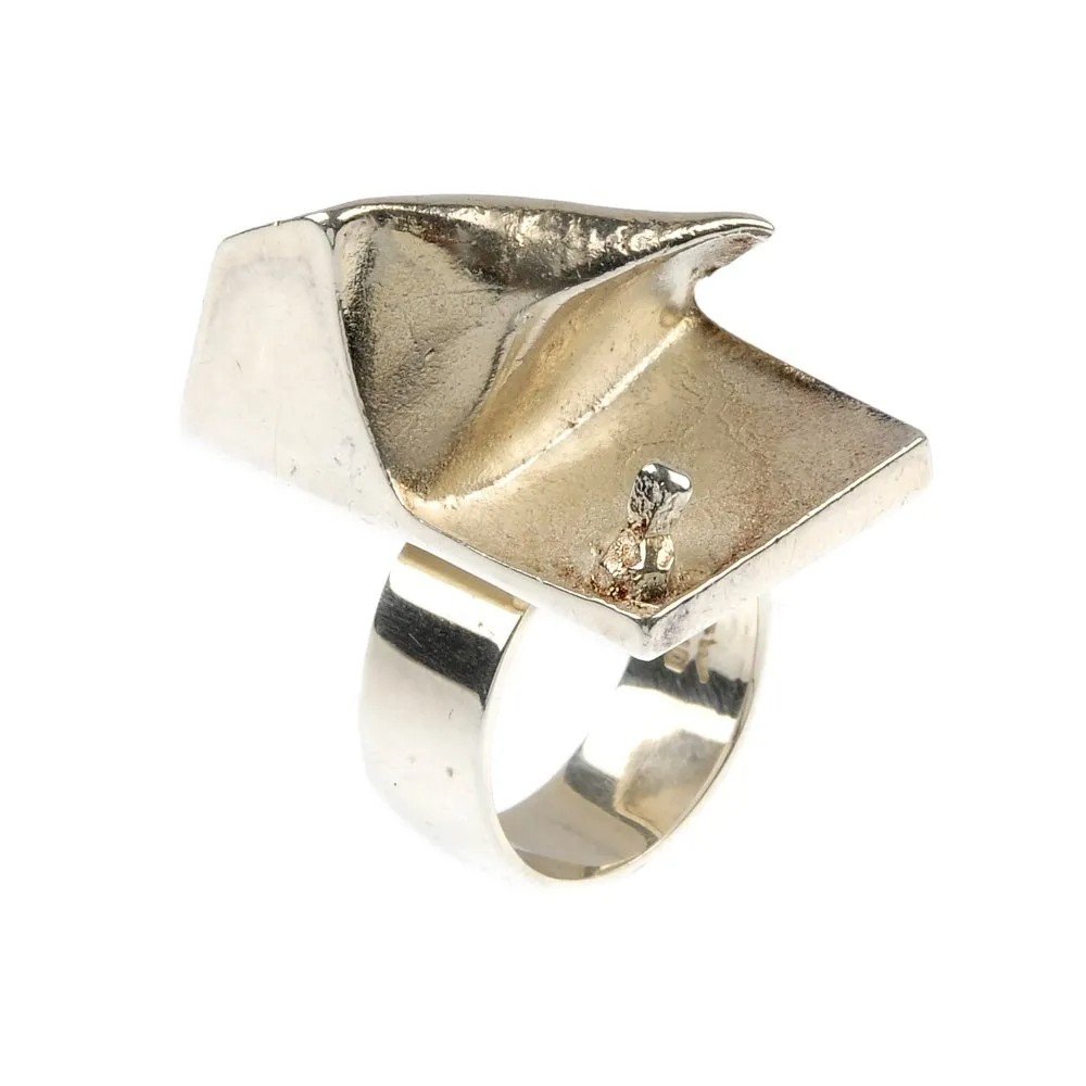 Lapponia By Bjorn Weckstrom - A 'space Series' Silver Ring
