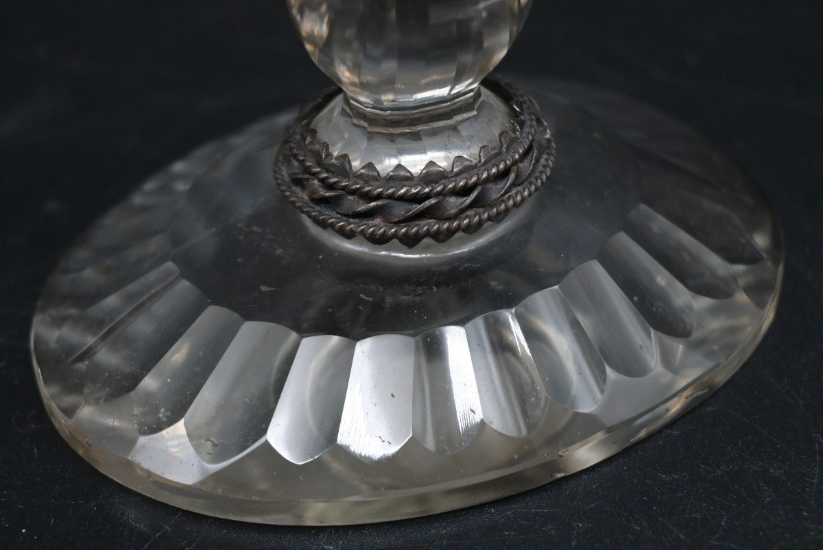 Coupe Sur Pied En Cristal De Roche Taillée-photo-2