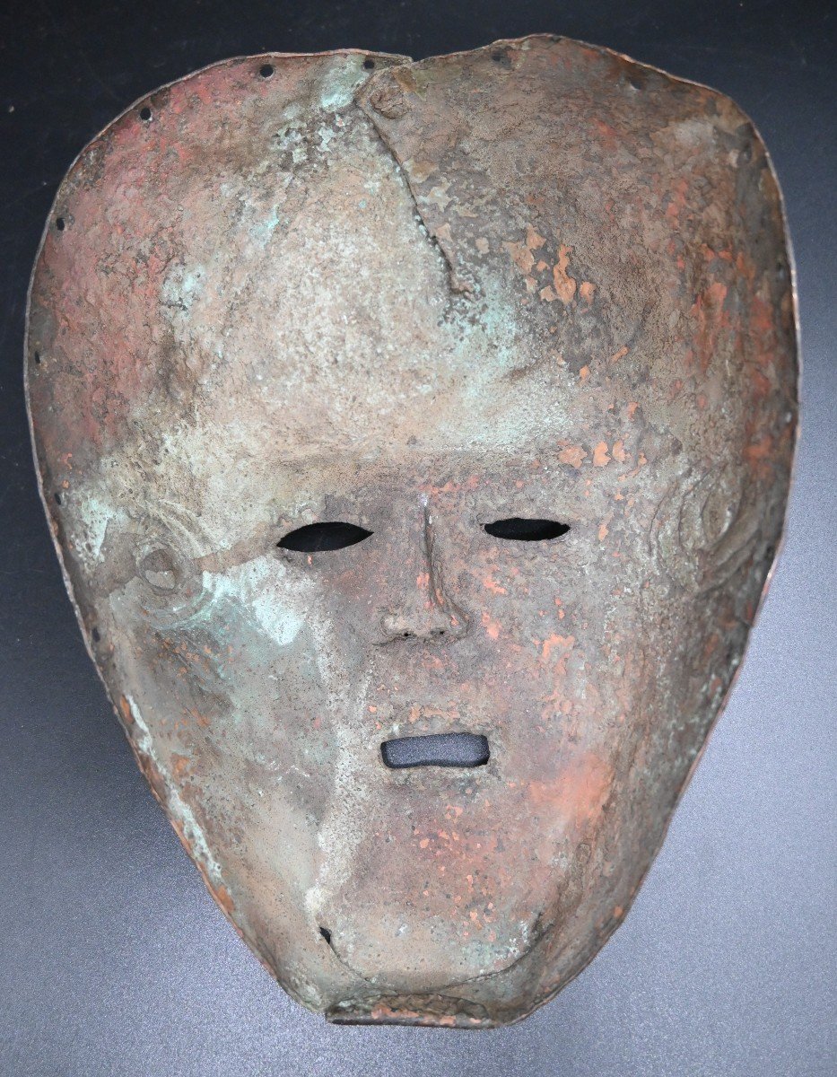 Copper Mask From The Dinga / Ding Tribe, Dr Congo-photo-4