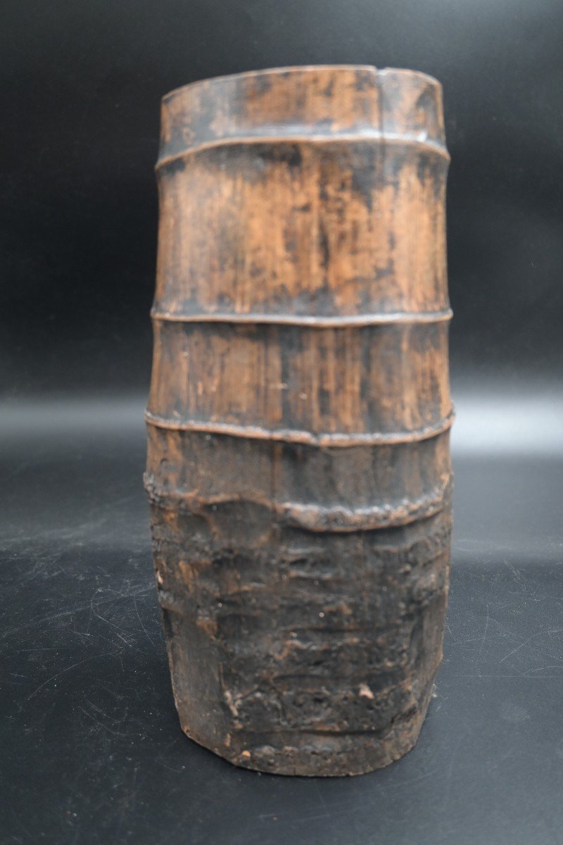 China Bamboo Brush Pot, Qing Period 19th Century-photo-2