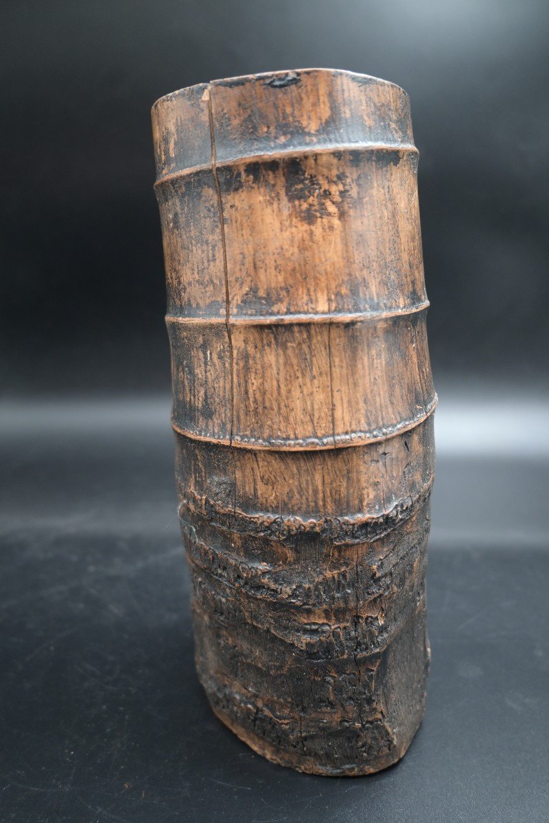 Pot à Pinceaux En Bambou Chine, Période Qing 19éme Siécle-photo-1