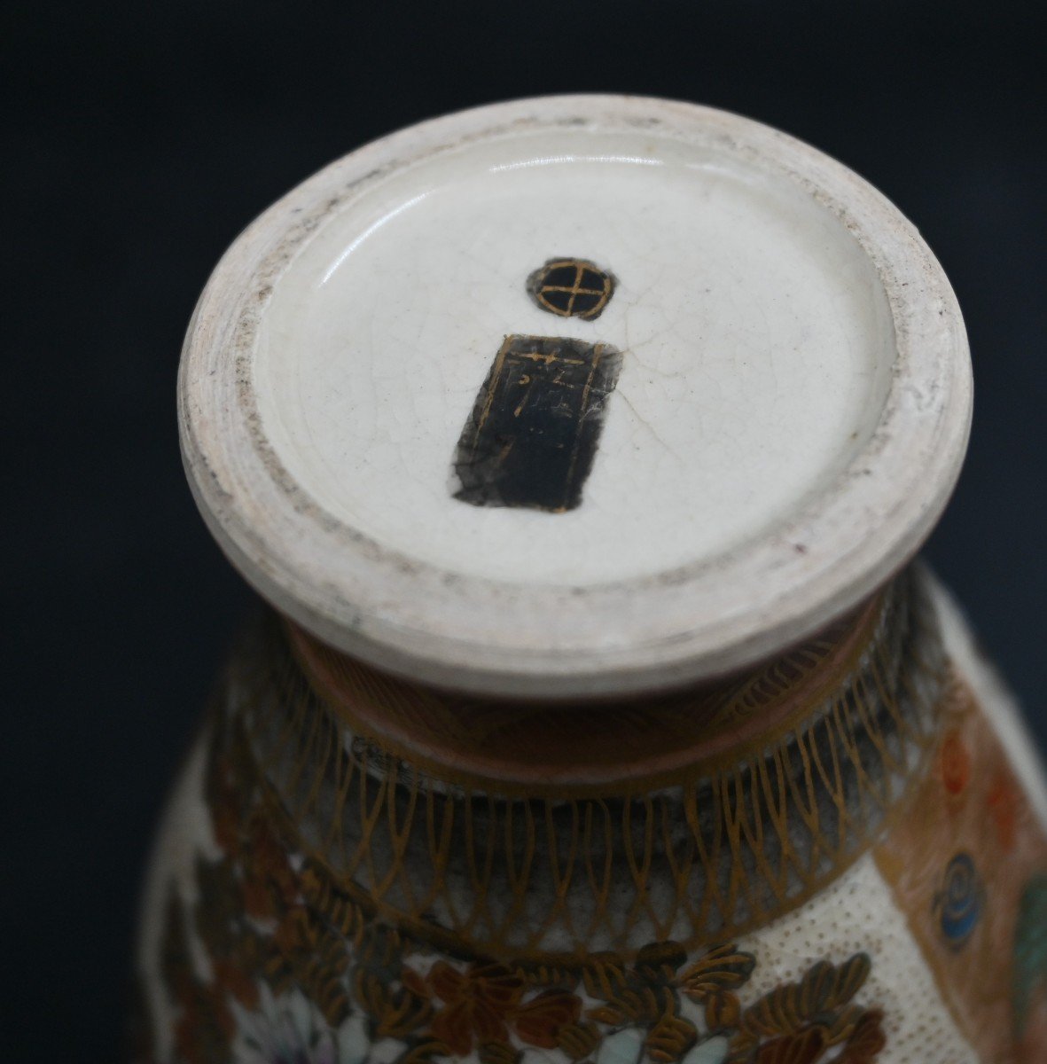 Beautiful Quality Old Japanese Satsuma Vase,-photo-3