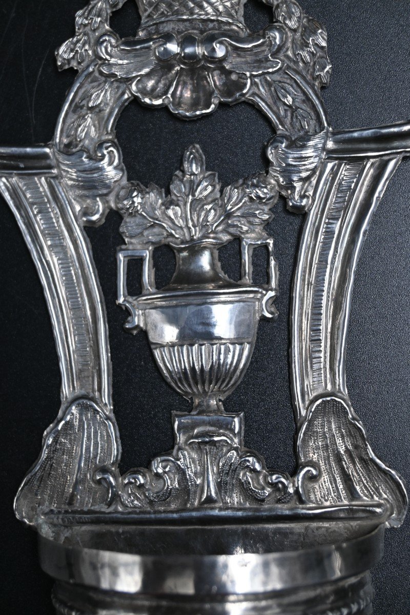 Stoup In Sterling Silver, 18th Century-photo-3