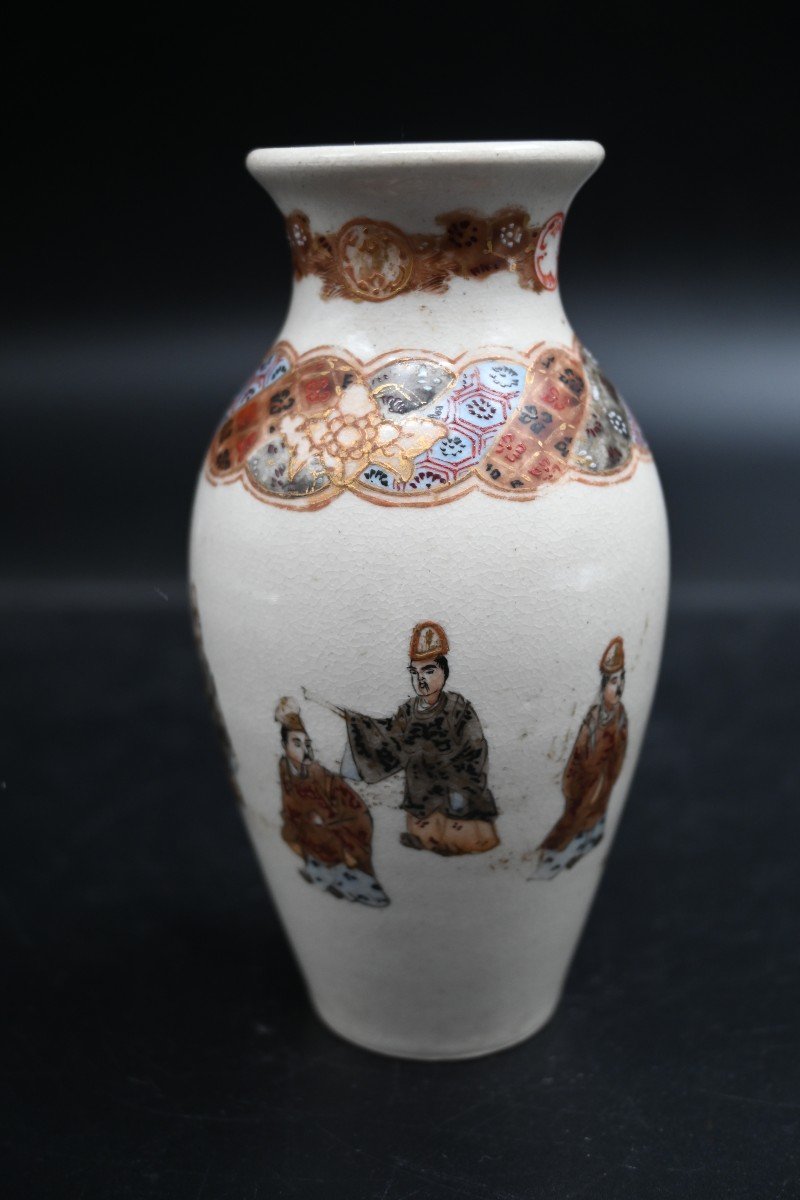 Vase Belle Qualité Ancien Japonais Satsuma,-photo-2