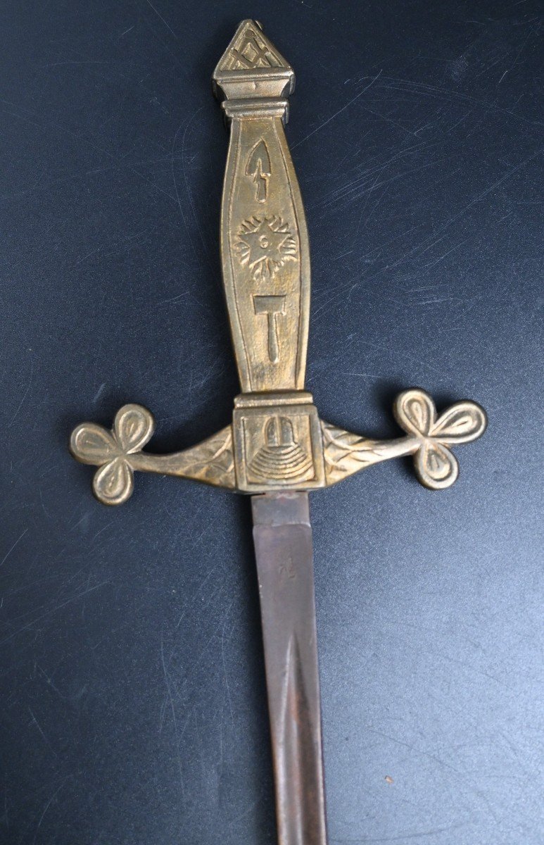 Freemasonry Pair Of Ritual Swords From France 19th Century-photo-2