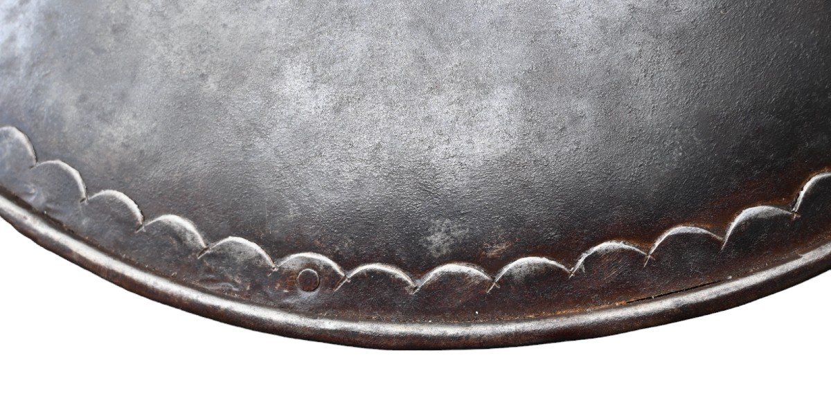 Antique Qajar Ottoman Persian Steel Shield, 19th Century-photo-4