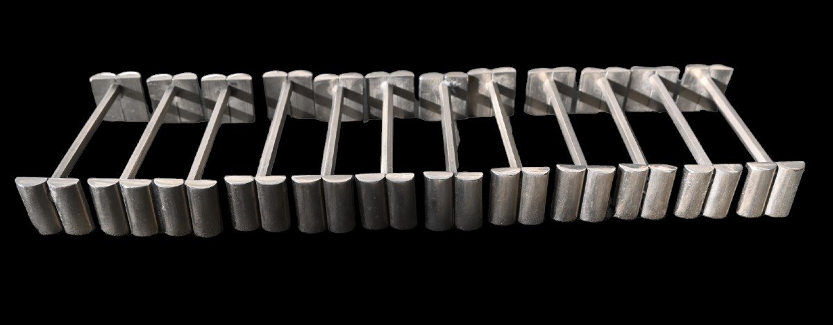 12 Knife Rests, Art Deco, Silver-photo-4