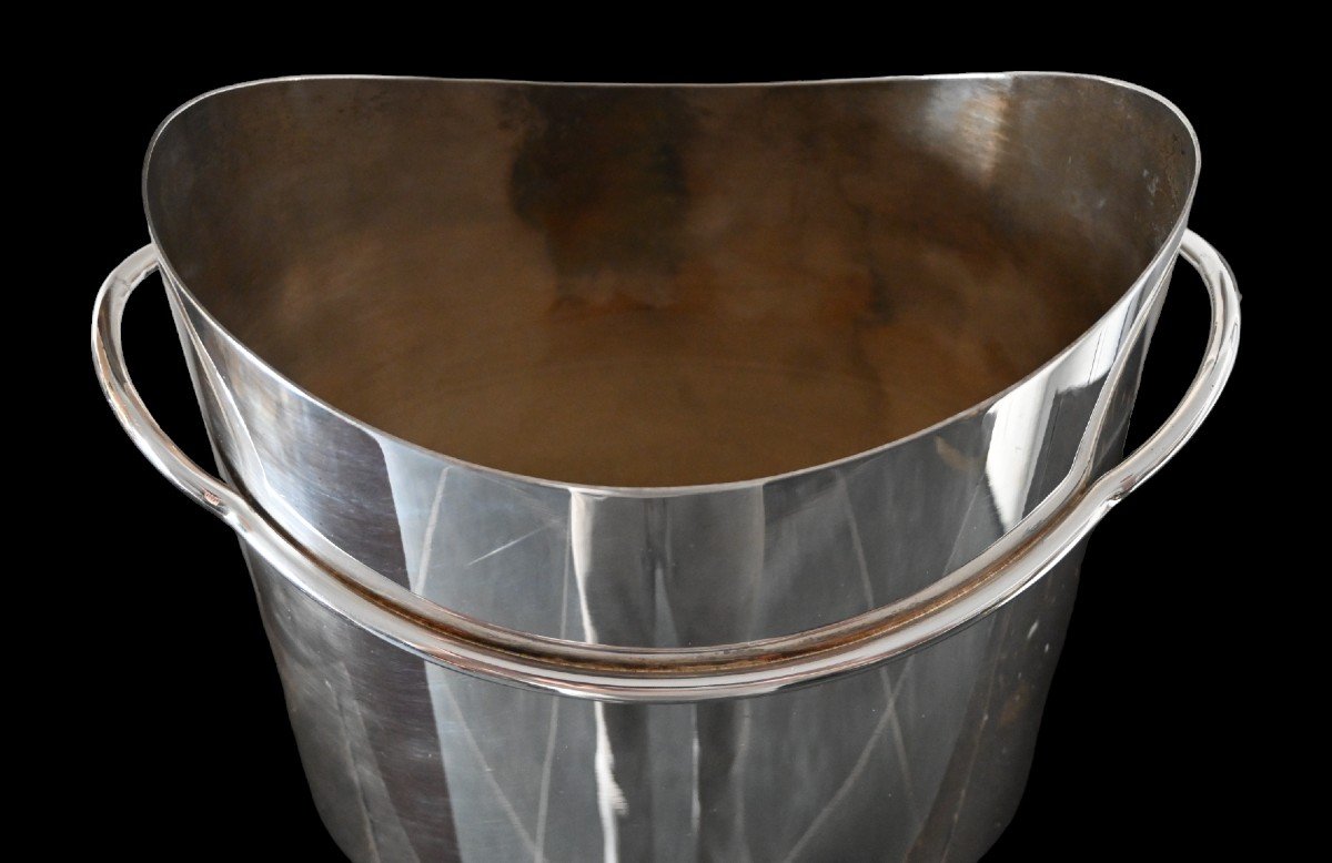 Silver Plated Champagne Bucket, Italian Design From Bora's (1950-1974)-photo-2