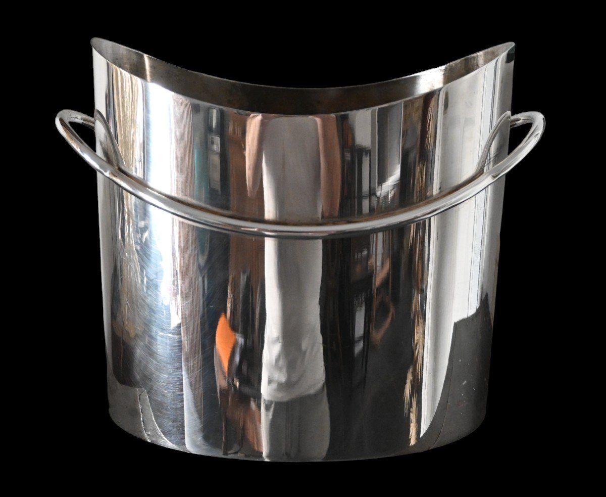 Silver Plated Champagne Bucket, Italian Design From Bora's (1950-1974)