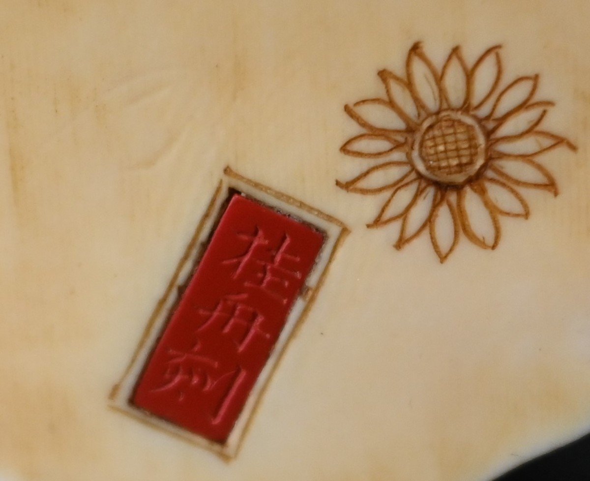 Okimono Of Good Quality. Sign. Japan Meiji Period (1868-1912)-photo-4