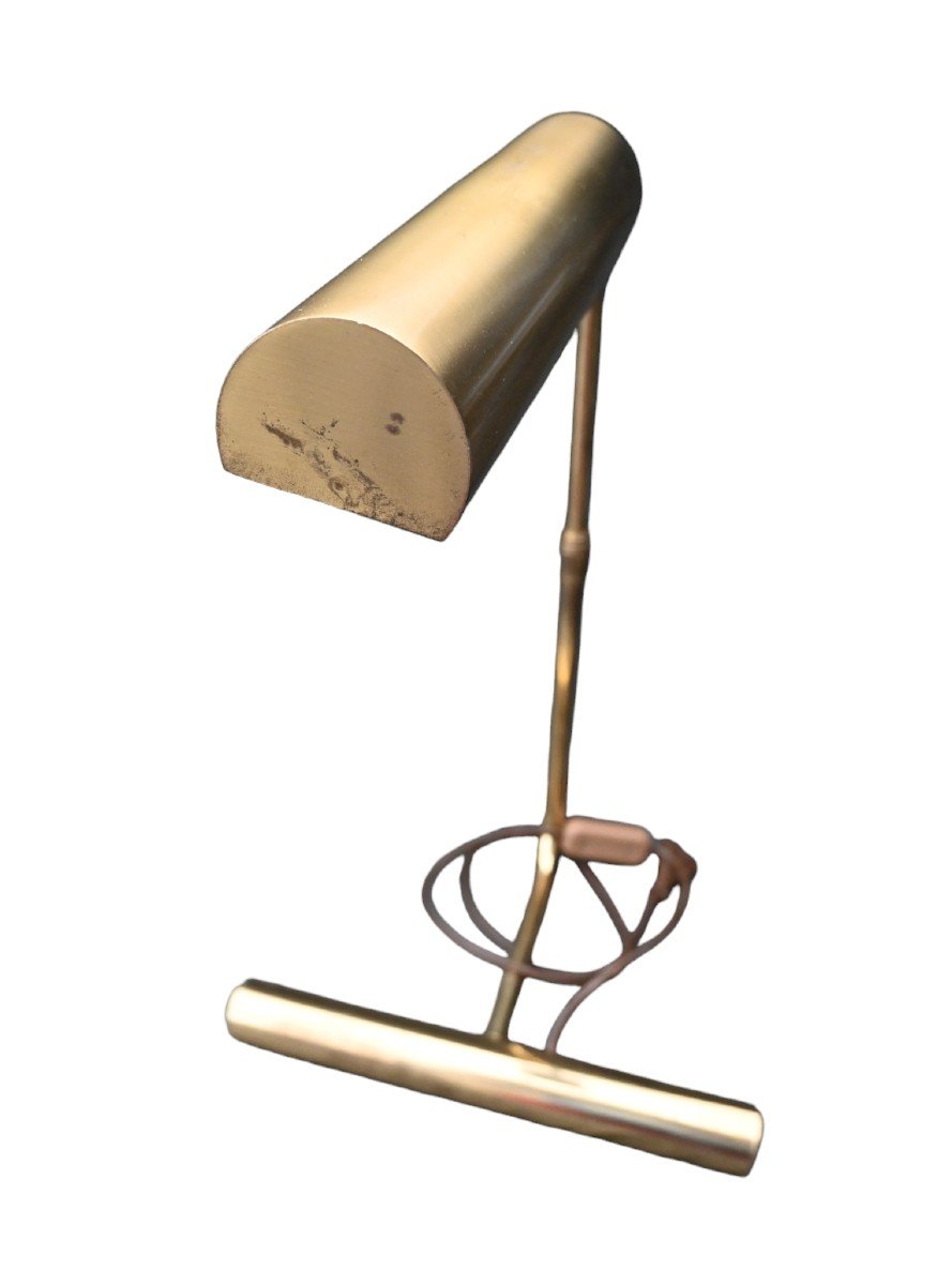 Gold Metal Desk Lamp By Christian Liaigre-photo-2