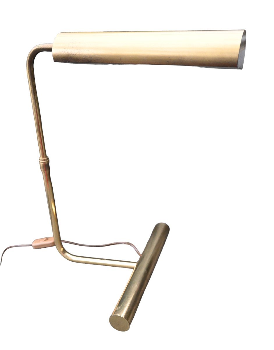 Gold Metal Desk Lamp By Christian Liaigre