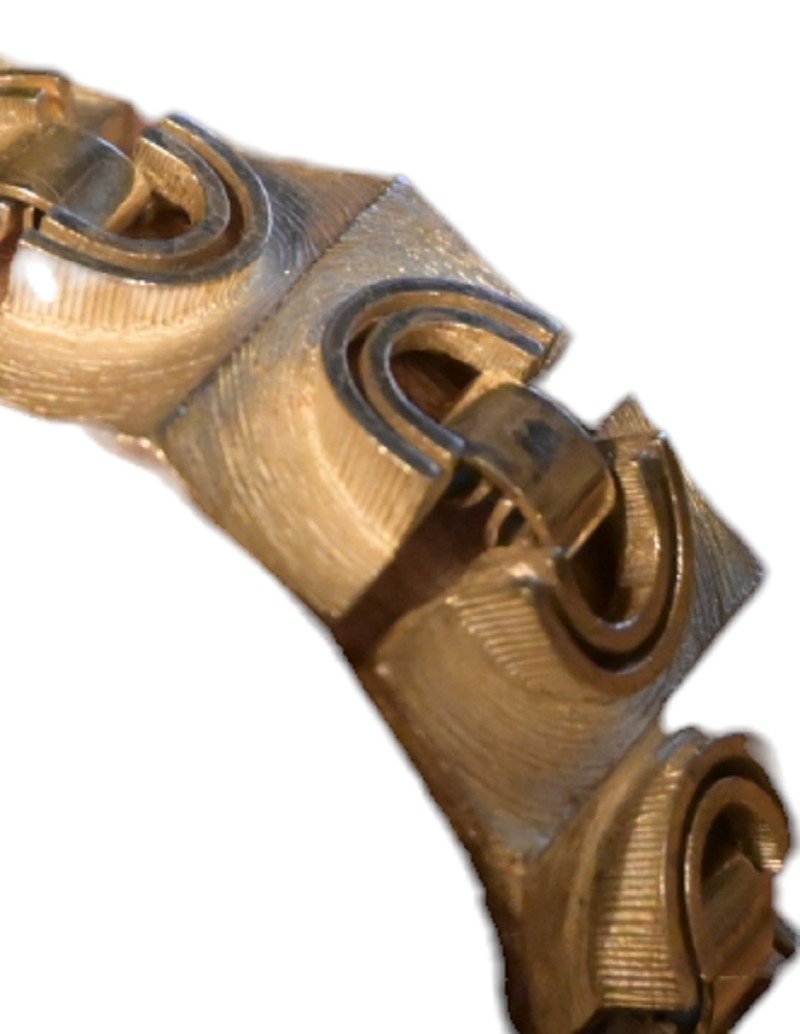 Bracelet En Argent Design l'Anneé 70s-photo-2